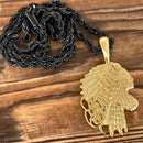 Sanity Jewelry Necklace Indian Pendant SM - Gold - Necklace (311)