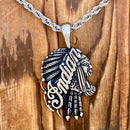 Sanity Jewelry Necklace Indian Pendant SM - Silver - Necklace (312)