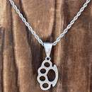 Sanity Jewelry Necklace Knuckle Pendant - Rope Necklace - 6739C