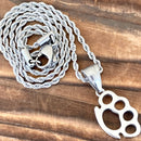 Sanity Jewelry Necklace Knuckle Pendant - Rope Necklace - 6739C