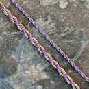 Sanity Jewelry Necklace - Men & Women's 2mm - 16" Rainbow "Classic Rope Chain" Necklace - Rainbow 2mm, 4mm - 16-30 inch length!