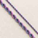Sanity Jewelry Necklace - Men & Women's 2mm - 16" Rainbow "Classic Rope Chain" Necklace - Rainbow 2mm, 4mm - 16-30 inch length!