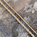 Sanity Jewelry Necklace - Men & Women's 2mm - 16" Silver/Gold "Classic Rope Chain" Necklace - 2mm, 4mm, 6mm - 16-30 inch length!