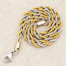Sanity Jewelry Necklace - Men & Women's "Classic Rope Chain" Necklace - Silver & Gold 2mm, 4mm - 16-30 inch length!