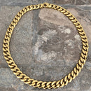 SANITY JEWELRY® Necklace - Men & Women's Necklace Cuban - 1/2" Classic - Gold Havana - CN213