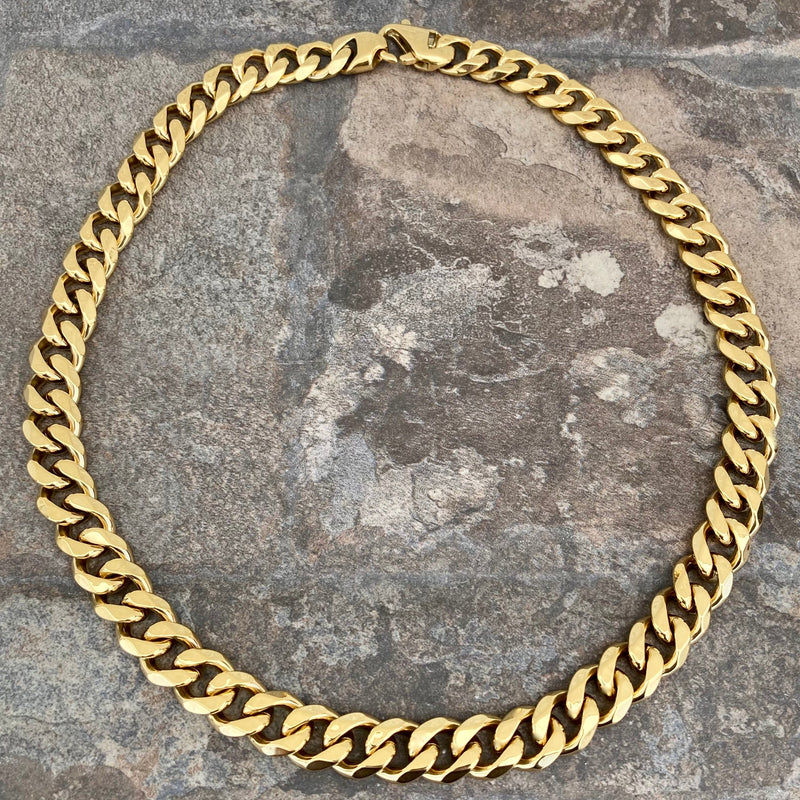 SANITY JEWELRY® Necklace - Men & Women's Necklace Cuban - 1/2" Classic - Gold Havana - CN213