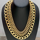 SANITY JEWELRY® Necklace - Men & Women's Necklace Cuban - 1/2" Classic - Gold Havana - CN213