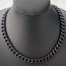 SANITY JEWELRY® Necklace Necklace Cuban - 3/8" Custom - Matte Black Havana - CN307