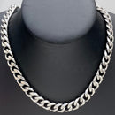SANITY JEWELRY® Necklace Necklace Cuban - 3/8" Custom - Polished Silver Havana - CN310