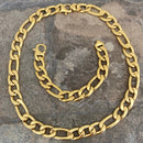 SANITY JEWELRY® Necklace Necklace Figaro - 1/2" Classic - Gold Sicilian - FN203