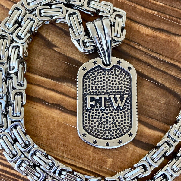 Sanity Jewelry Necklace Pendant Only Dog Tag - FTW - Pendant - Necklace (478)