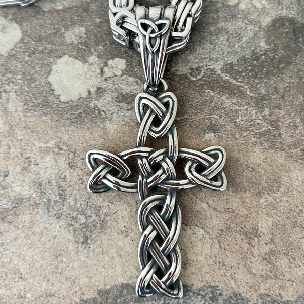 Sanity Jewelry Necklace Pendant Only Large Celtic Cross Pendant - Necklace (804)