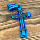 Sanity Jewelry Necklace Pendant Only "Sanity's Combo" - Cross - Risen Cross Blue & Black Pendant - Necklace (821)