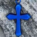 SANITY JEWELRY® Necklace Pendant Only Save 50% - Sanity's Favorite Cross Large - Blue - Pendant - Necklace - 818C