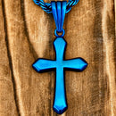 Sanity Jewelry Necklace Pendant Only Save 50% - Sanity's Favorite Cross Small - Blue - Pendant - Necklace - 860C