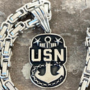 Sanity Jewelry Necklace Pendant Only US Navy 2 Star - Polished - Pendant - Necklace (862)