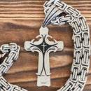 Sanity Jewelry Necklace "Sanity's Combo" - Cross - Risen Cross Silver & Black Pendant - Necklace (823)