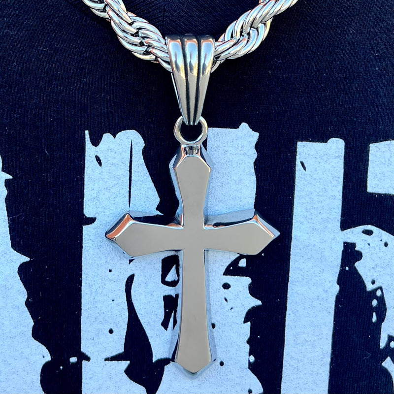 SANITY JEWELRY® Necklace Sanity's Favorite Cross Large - Silver - Pendant - Necklace - 706C