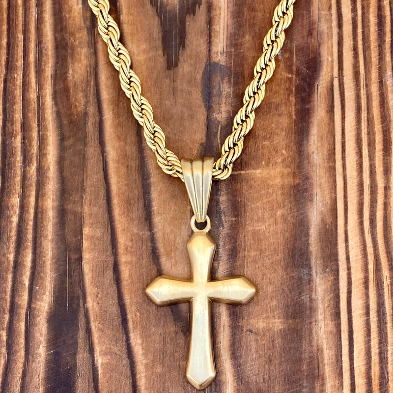 Sanity Jewelry Necklace Sanity's Favorite Cross Small - Gold - Pendant - Necklace - 859C