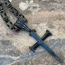 Sanity Jewelry Necklace Sanity's Spike Cross - Black Pendant - Necklace (790)