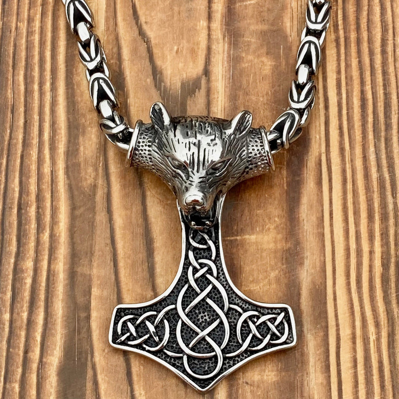 Sanity Jewelry Necklace Viking Hammer Pendant - Large Bear - Necklace (242)