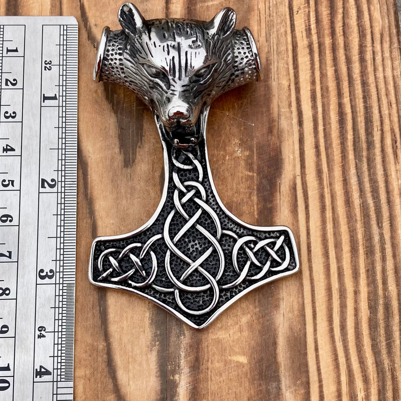 Sanity Jewelry Necklace Viking Hammer Pendant - Large Bear - Necklace (242)