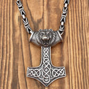 Sanity Jewelry Necklace Viking Hammer Pendant - Large Lion - Necklace (240)