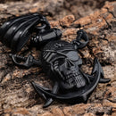 Sanity Jewelry Pendant 1 Eyed Pirate & Anchor - Black Pendant - Necklace (294)