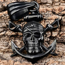 Sanity Jewelry Pendant 1 Eyed Pirate & Anchor - Black Pendant - Necklace (294)