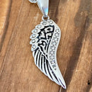 Sanity Jewelry Pendant 2mm 16” Rope Necklace Angel Wings Mini - Pendant & Rope Necklace - Silver Bling -  SK2294