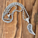 Sanity Jewelry Pendant Angel Wings Mini - Pendant & Rope Necklace - Silver Bling -  SK2294