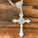 Sanity Jewelry Pendant Bling Cross - White Stone Mini Pendant - Rope Necklace - SK2604M