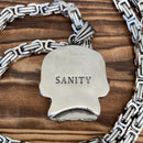 Sanity Jewelry Pendant Bone Crusher Skull - Solid Back Pendant & Necklace (250)