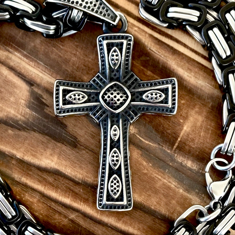 Sanity Jewelry Pendant Celtic Guardian Cross Pendant - PEN700