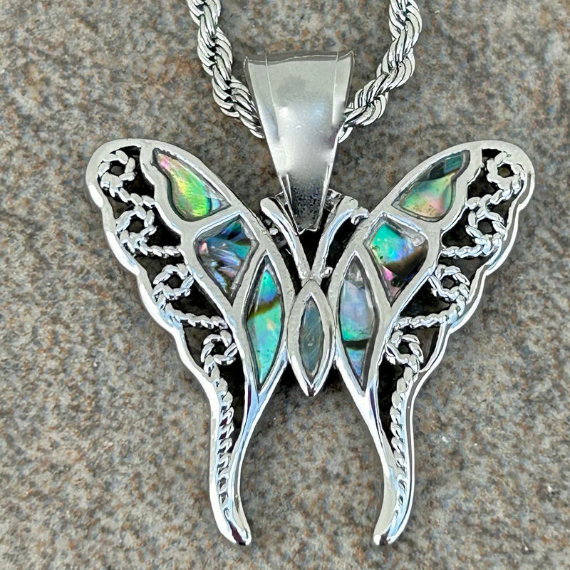 Sanity Jewelry Pendant Only Sea Shell - Butterfly Swallow Tail Mini Pendant - Rope Necklace - SK2559M