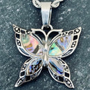 Sanity Jewelry Pendant Only Sea Shell - Scrollwork Butterfly Pendant - Rope Necklace - SK2515