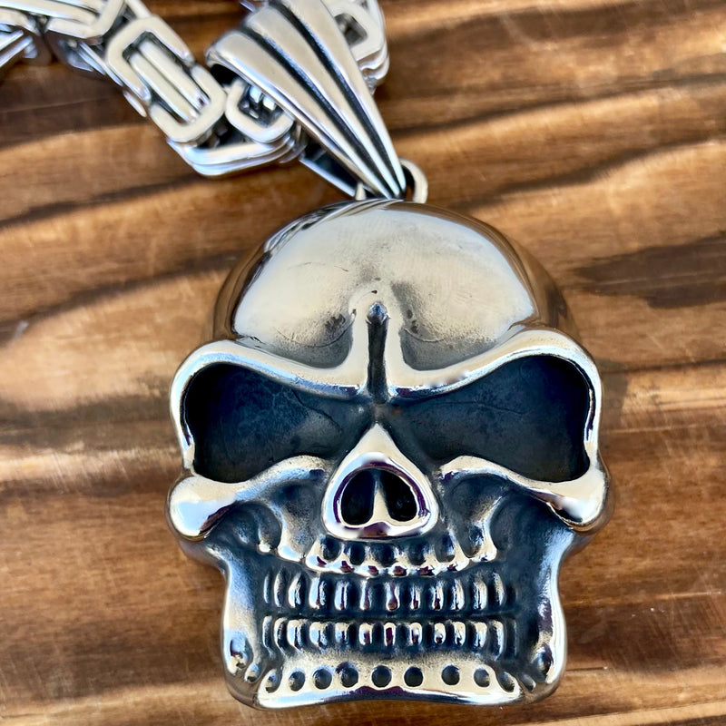 Sanity Jewelry Pendant Pendant Only Bone Crusher Skull - Hollow Back Pendant & Necklace (251)