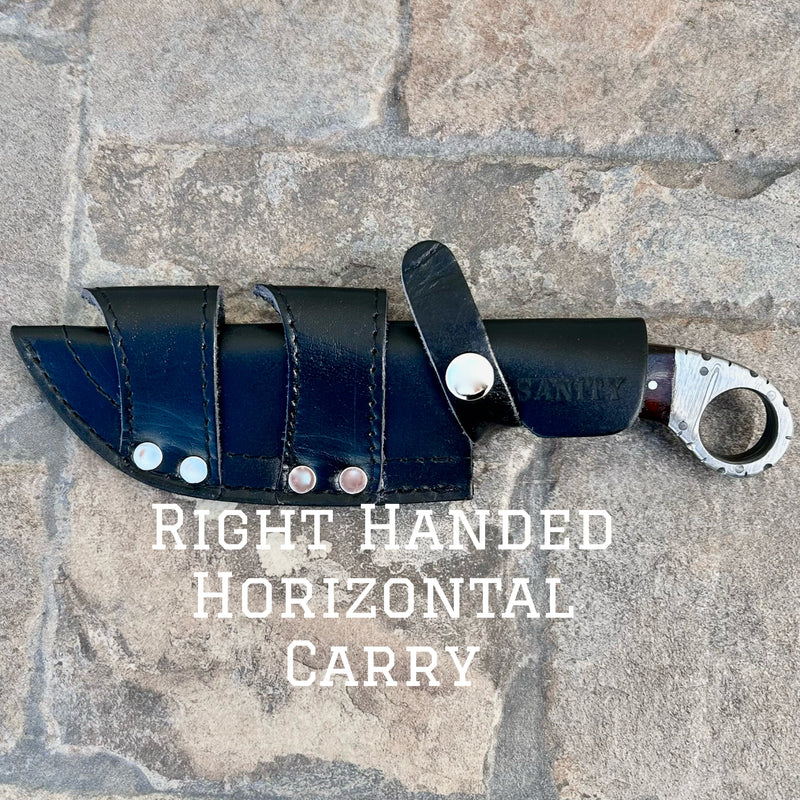 Sanity Jewelry Right Handed Horizontal 9" Al Capone - Blue & Black Wood - Horizontal & Vertical Carry - PE05