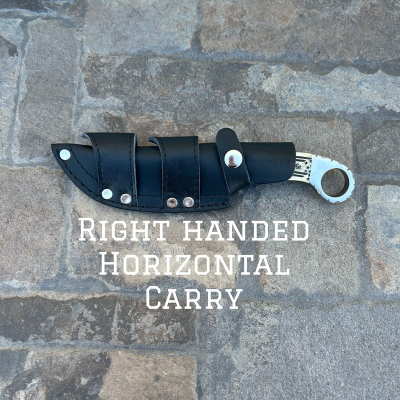 SANITY JEWELRY® Right Handed Horizontal 9” Al Capone - Bone - We The People - D2 Steel - Horizontal & Vertical Carry - PE17