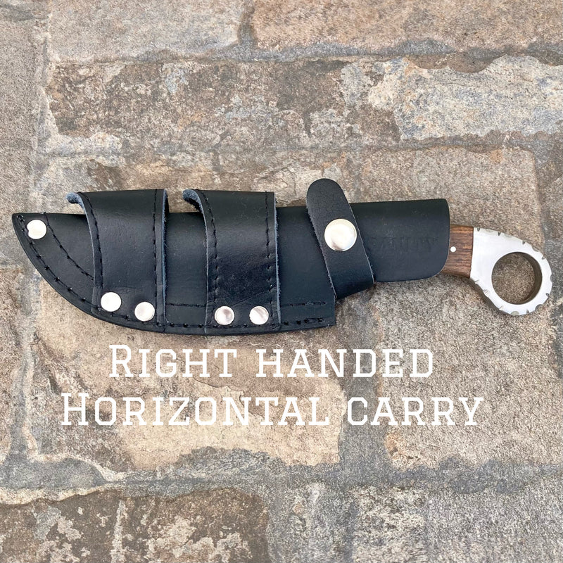 SANITY JEWELRY® Right Handed Horizontal 9” Al Capone - Rosewood - D2 Steel - Horizontal & Vertical Carry - PE219