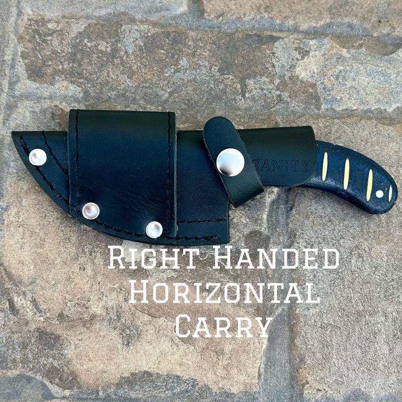 SANITY JEWELRY® Right Handed Horizontal Frank James - Blue & White Wood - Horizontal & Vertical Carry - 7 inches - FJ003