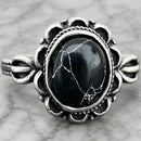 Sanity Jewelry Ring 4 Antique Black Stone Ring - R234