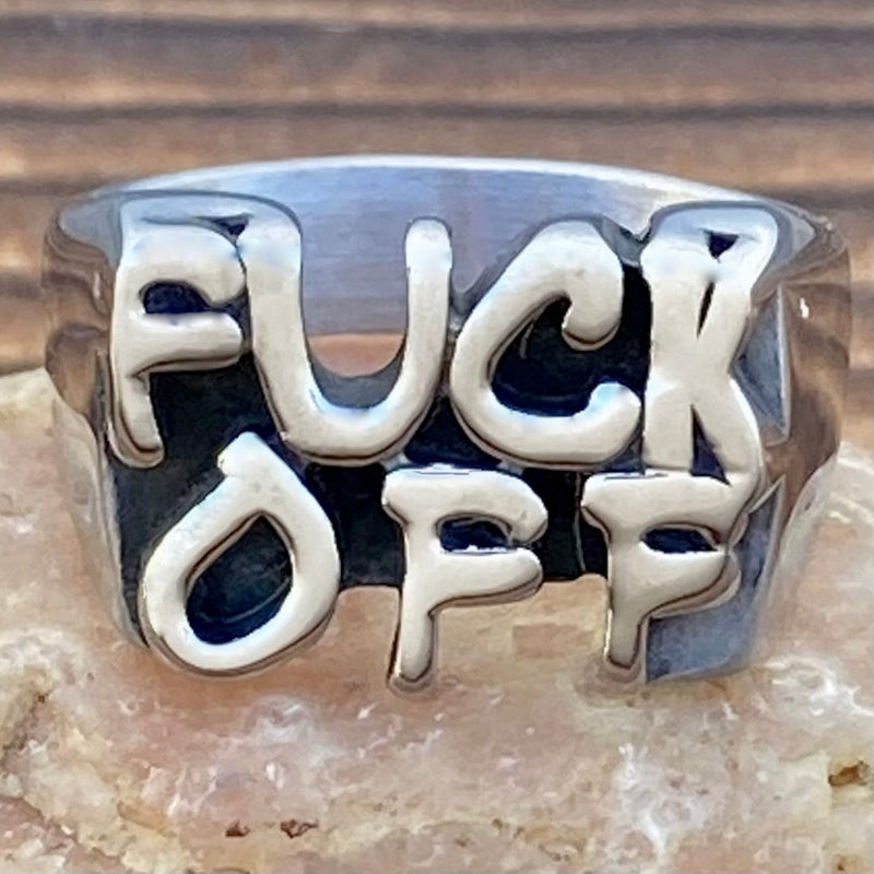 Sanity Jewelry Skull Ring F - Off Ring - Sizes 6 -16 - R193