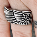 Sanity Jewelry Ring 7 Biker Angel Wing Ring - R161