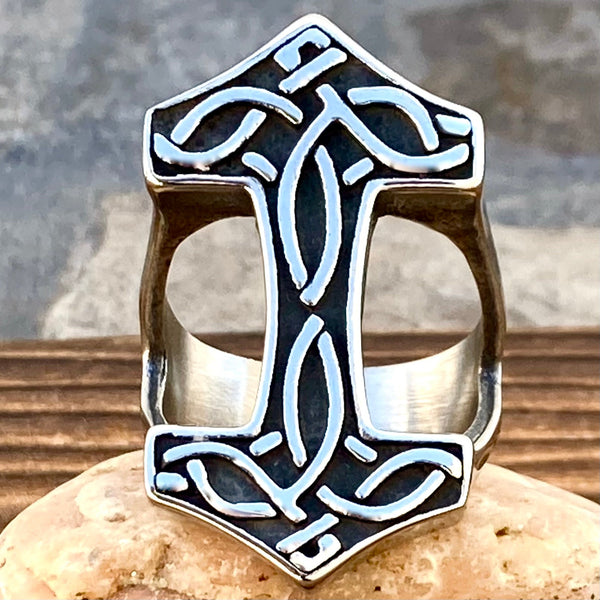 Sanity Jewelry Ring 9 Thor's Double Hammer Ring - Sizes 9-16 - R216