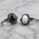 Sanity Jewelry Ring Antique Black Stone Ring - R234