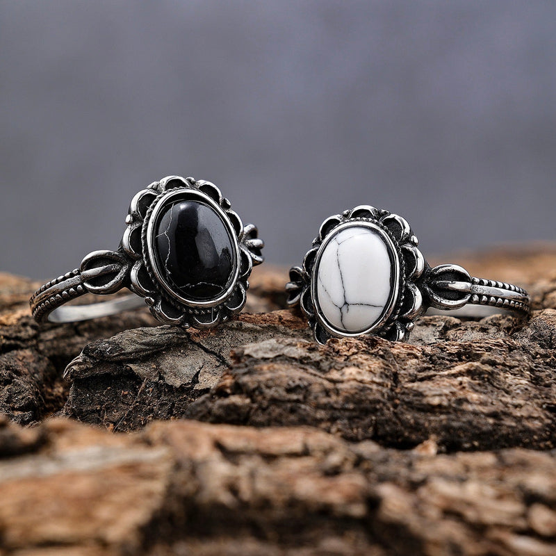 Sanity Jewelry Ring Antique Black Stone Ring - Sizes 4-11 - R234