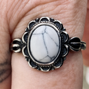 Sanity Jewelry Ring Antique White Stone Ring - R235