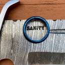 SANITY JEWELRY® Ring Damascus Steel Ring - Blue/Black - Sizes 8-16 - R215