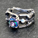 Sanity Jewelry Ring Ladies Ring - Skeleton - Iridescent - R228